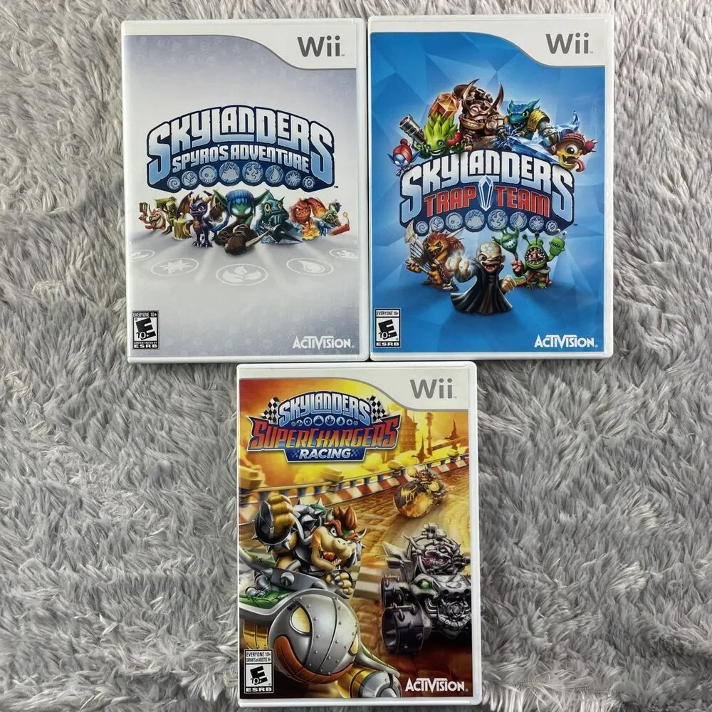 Skylanders Wii Lot Games Portals Figures Trap Team SuperChargers Spyros Adventur